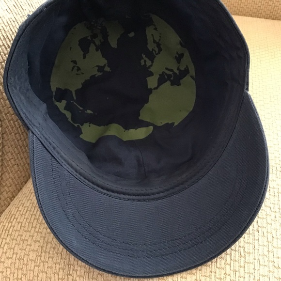 THINK GLOBALLY Appliqué Faded Black Denim Hat - Picture 3 of 8